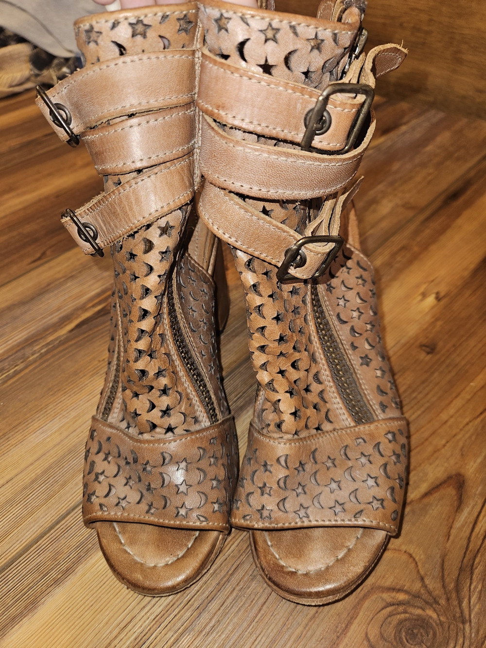 FREEBIRD Theresa Tan Strappy Heeled Sandals